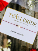 bordowa bransoletka z perłą team bride